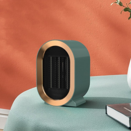 Radiator mini Incalzitor,  Element de Incalzire PTC, Putere 1200 W, Radiator cu termostat reglabil, 19.5 x 12.5 x 12.5 cm, 800 g, Verde