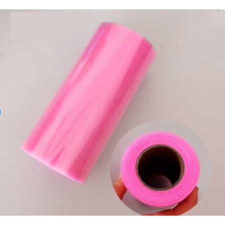 Tul Decorativ, Cyrax, 15 cm Latime, 22 cm Lungime, din Poliester, Roz