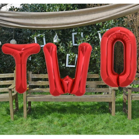 Balon Folie Metalizata Litera T, Cyrax, 40 cm, Umflati cu Heliu sau Aer, Ambalaj Individual, Pai inclus, Rosu