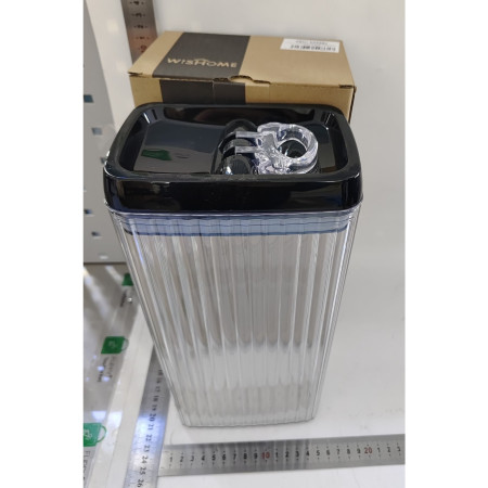 Recipient din Plastic, Cyrax, pentru Alimente/Obiecte, Inchidere Ermetica, Textura Ondulata, 15 x 10 x 30 cm, 3.3 l, Transparent