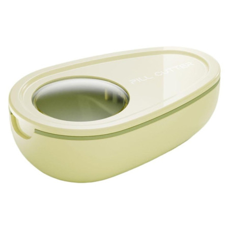 Cutie Taiat Pastile si Depozitare Medicamente,  Galbena, 8x5x2.65 cm, Compacta si Portabila, Ideala Pentru Calatorii