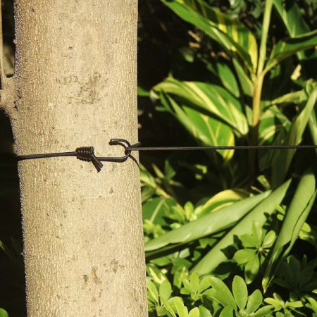 Sfoara pentru Uscarea Hainelor,  Uscator Sfoara Portabila, 12 Clips-uri Incluse, Lungime 180 cm, PP Cablu de Otel, Negru