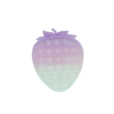 Cyrax Jucarie antistres din silicon, Pop it Now and Flip It, Capsuna, Transparent