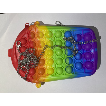 Jucarie antistres din silicon, Cyrax, Geanta Pop It, Milkshake, Model 3, Multicolor