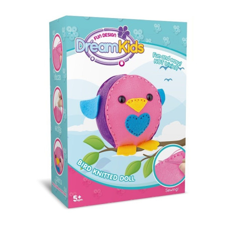 Cyrax Set creatie perna pentru copii Model 2, Dream Kids, Pasare