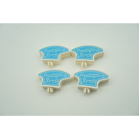 Cyrax Set inteligent de blocuri magnetice pentru copii, 8 piese, cutie depozitare, racheta, albastru