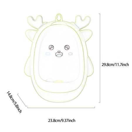 Pisoar pentru Baieti, Cyrax, 0-8 Ani, in Forma de Cerb, Perie Inclusa, Montare pe Perete, Carlig Autoadeziv Inclus, 29.8 x 23.8 cm, Galben