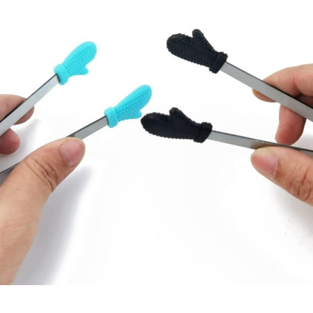 Cleste Creativ pentru Mancare, Cyrax, Model Manusi din Silicon, 14.5x3 cm, Rezistent la Temperaturi Inalte si Coroziune, Albastru