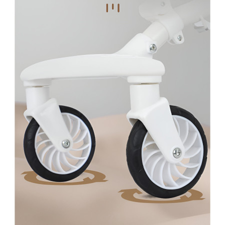 Carucior Sport Cyrax 3in1, 6-36 Luni, Reversibil, Pliabil, Tavita pentru Masa, Pozitie de Somn, Centura de Siguranta, Roti 360, Suport Pahar, Copertina pentru Soare, 33x66x85cm, Alb Model Pisica