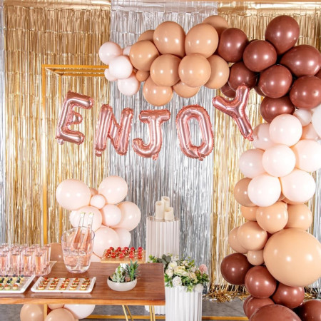 Balon Folie Metalizata Litera J, Cyrax, 40 cm, Umflati cu Heliu sau Aer, Ambalaj Individual, Pai inclus, Rose Gold