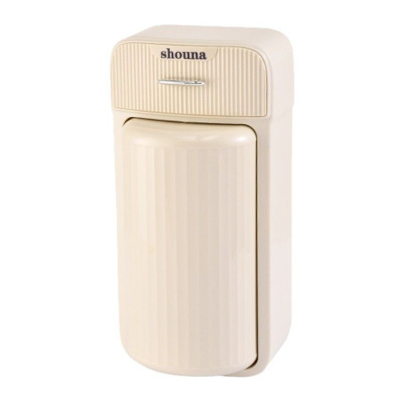 Organizator Baie, Cyrax, 4 Compartimente si 1 Sertar, Rotire 360 Grade, din PP+PET, 27.5 x 16 x 11 cm, Crem