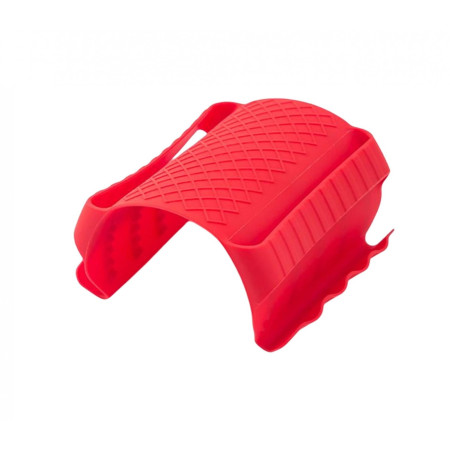 Suport de Silicon Multifunctional de Mana, Cyrax, pentru Cuptor, Alimente Fierbinti, Carne, Izolare Termica, Anti-alunecare, 18x12x1.5 cm, Rosu