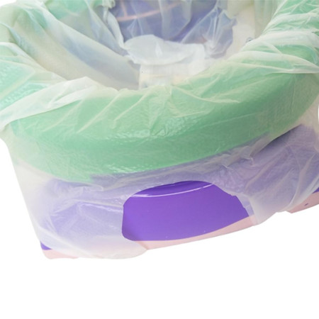 Olita Portabila 2 in 1, Cyrax, Olita + Capac de Toaleta, din Plastic, Diametru 21 cm, Albastru