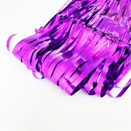 Perdea Franjurata, Cyrax, Model Decor Petrecere, pentru Fundal de Poze, Amenajare Colorata a Petrecerii, Dimensiune 100x200 cm, Mov Deschis