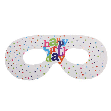 Set 6 Masti Tematice, Cyrax, Colectia Happy Birthday, 16 x 6.5 cm, din Carton, Multicolor