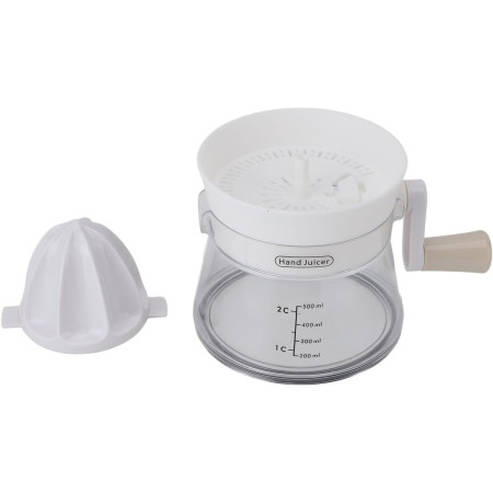 Storcator de Citrice Manual, Cyrax, Rezistente, Usor de Folosit si Depozitat, Durabil, Calitativ, 16.5x13cm, Transparent/ Alb
