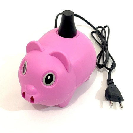 Cyrax Pompa Electrica Pentru Umflat Baloane, 380 W, din Plastic, Model Porc, Roz