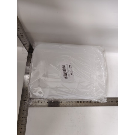 Cutie de depozitare de uz casnic, Cyrax, Caserola pentru Frigider, Rezistenta la umiditate, Rezervor Sigilat pentru Depozitare Alimentara, 24.5 x 18.5 x 3.5cm, Alb Transparent