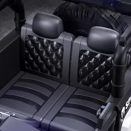 Masina Electrica pentru Copii, Cyrax, Off-Road, Conectare Bluetooth, telecomanda, Tractiune Spate, Lumina Intermitenta, Baterie 12V 7Ah, 120 x 63 x 68cm, Albastru