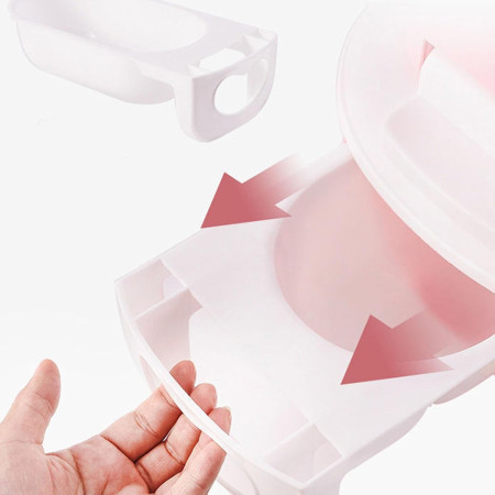 Olita pentru Copii, Cyrax, +1an, Portabila, Design Vacuta cu Capac, Model Prietenos, Non-Toxic, cu Manere, Compartiment Detasabil, Perie Inclusa, Usor de Curatat, Roz