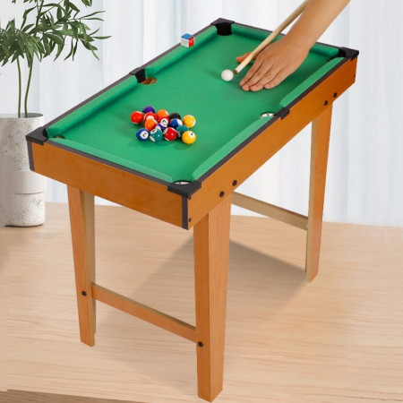 Mini Masa de Biliard pentru Copii, Cyrax, Durabil, Usor de Transportat, 2 Tacuri, 16 Bile, 120x61x77.5 cm