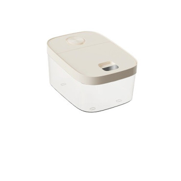 Cutie de Depozitare Cyrax, de Uz Casnic, Rezistentă la Insecte și la Umiditate, Rezervor Sigilat pentru Depozitare Alimentară, Capacitate 10 kg, 37x26x19.5 cm, Alb