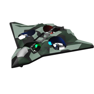 Jucarie Interactiva, Cyrax, Aeronava de Lupta, din EVA, cu Telecomanda, Incarcare USB, +14 Ani, 24 x 25.5 x 4.2 cm, Model Army, Verde