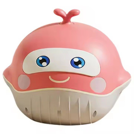 Olita 2in1, Cyrax, Model Balena, cu Reductor WC, din Plastic, cu Muzica si Lumini, 36 x 41 x 20 cm, Roz