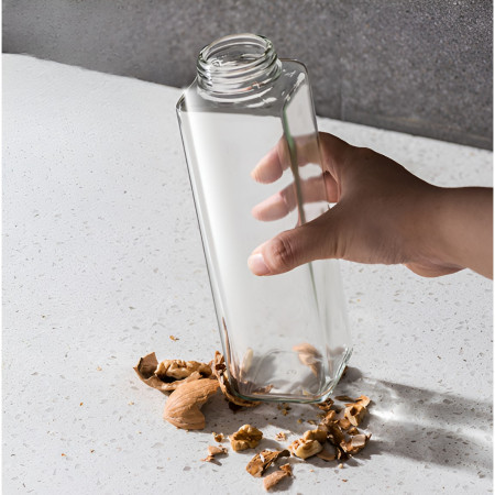 Dispenser pentru Ulei, Cyrax, Deschidere si Inchidere Automata a Rezervorul, cu Inductie Gravitationala, 500 ml, 29.5x6x6 cm, Albastru