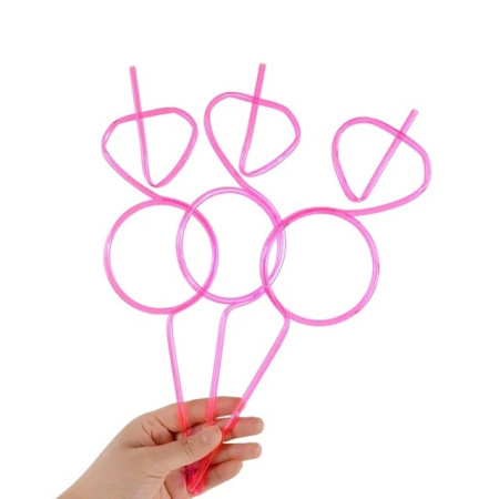 Pai de Plastic, Cyrax, Model Inel cu Diamant, Tematica Nunta, Diametru 0.5 cm, Roz/Alb