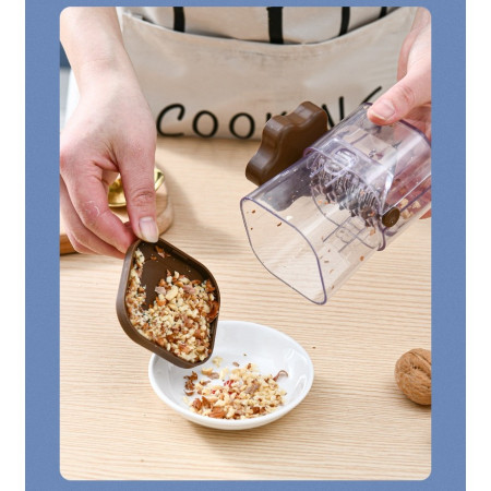 Dispozitiv de Zdrobit, Cyrax, pentru Alune, Nuci, Ciocolata, Manual, din ABS, 10 x 7.2 cm, Maro