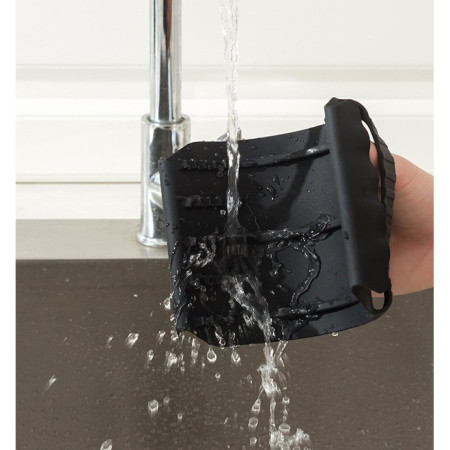 Suport de Silicon Multifunctional de Mana, Cyrax, pentru Cuptor, Alimente Fierbinti, Carne, Izolare Termica, Anti-alunecare, 18x12x1.5 cm, Negru