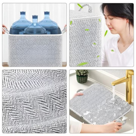 Cutie de Depozitare cu Fermoar,  Pliabila, Maner Ranforsat, Fermoar Rezistent, pentru Haine, Paturi, Plapumi, Perne, Lenjerii de Pat, Jucarii, 61x50x71 cm, 210 Litri, Gri