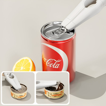 Desfacator de sticle 5in1, Cyrax, Razatoare, Curatator de Legume-Fructe, Deschizator de Conserve si Doze, 17.5x5x3cm, Alb