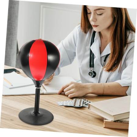 Jucarie Interactiva, Cyrax, Model Sfera de Box cu Suport de Masa, Inaltime Reglabila, +3 Ani, 10.5 x 20 x 23.5 cm, Rosu/ Negru