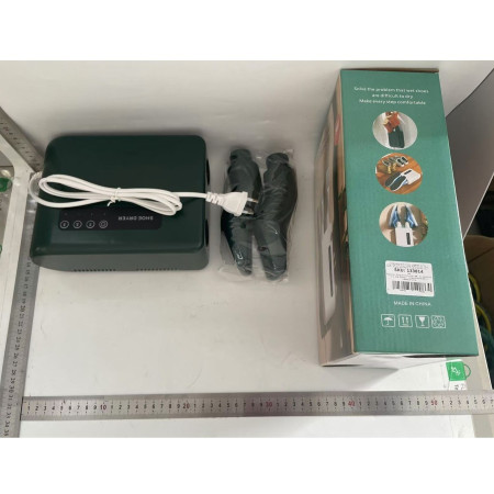 Uscator de Pantofi,  Functie de Uscare, Dezinfectie, Dezodorizare, Montaj pe Perete fara Perforare, din PVC, Silentios, Timer, Verde