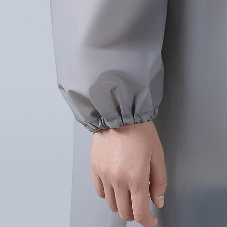 Pelerina de Ploaie,  pentru Adulti 150-180 cm, din EVA, Impermeabila, Rezistenta la Vant, Inchidere cu Capse, 140 g, Gri