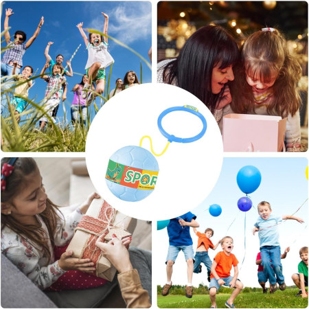 Minge pentru Sarit, Cyrax, Tip Coarda Hula Hoop, Cerc 12 cm, Coarda 52 cm, Minge 12 x 11 cm, Functie Iluminat, 4-6 Ani, Plastic, Albastru