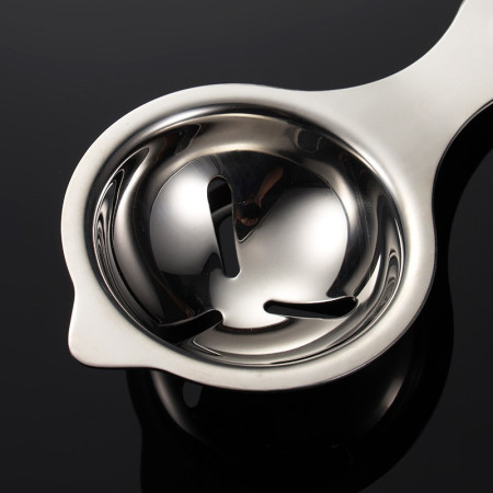 Cyrax Separator de oua, separa albusul de galbenus, inox, usor de folosit, 14x7.5 cm, argintiu