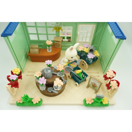Cyrax Casa de papusi, magazin cu flori, cu mobilier si figurine