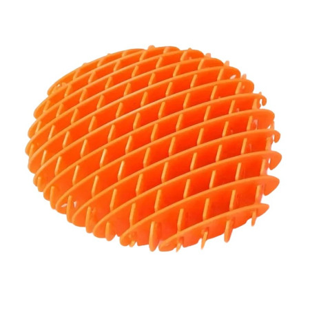 Jucarie Worm Fidget de Decompresie, Cyrax, Anti Stres, Dimensiune Compacta 10 cm, Dimensiune Extinsa 24.5 cm, Portocaliu