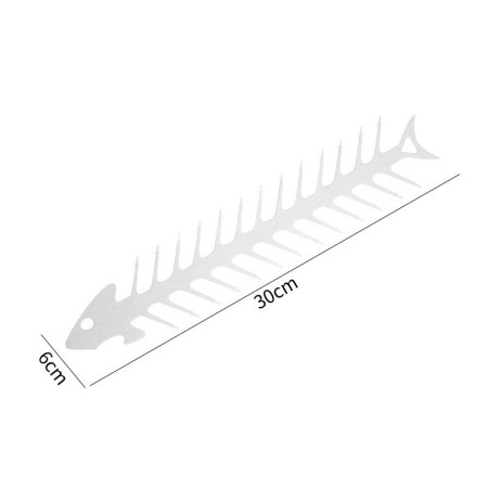 Forma pentru Frigarui, Cyrax, Model Oase de Peste, din Otel Inoxidabil, Instrument pentru Gratar, BBQ, cu Deschizator de Sticle, 30x6 cm, Argintie