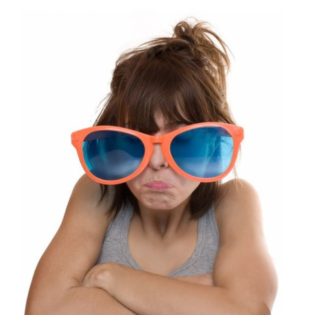 Ochelari Deghizare, Cyrax, Marime Exagerata, din Plastic, 26 x 9 cm, Portocaliu