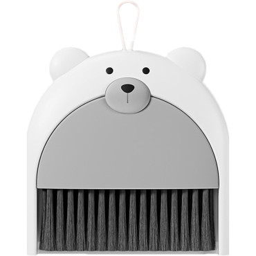 Set Matura si Faras,  Pentru Birou, din PP, Model Ursulet, 23.5 x 18 cm, Gri