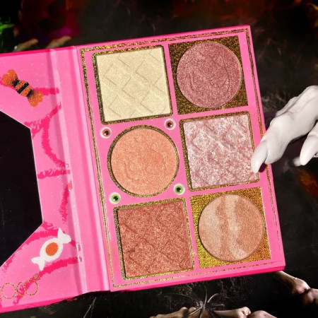 Paleta Iluminatoare, Cyrax, 6 Nuante, Halloween, Culori Calde, Dreptunghiulara, 160g, Valabilitate 24 Luni, 17.4x11.5x1.3 cm, Varianta B, Nude-Rose