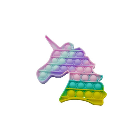 Cyrax Jucarie antistres din silicon, Pop it Now and Flip It, Unicorn, Multicolor, Model 3