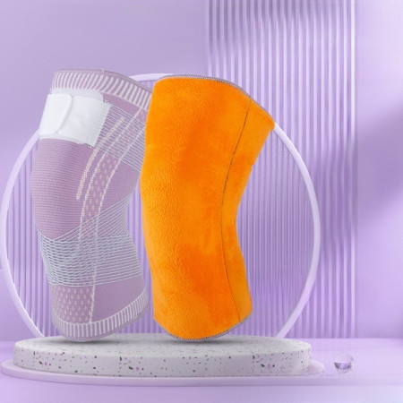 Orteza Elastica pentru Genunchi, Cyrax, Ajustabila cu Bretele Elastice, Banda pentru Compresie, Material Respirabil, Marime S, Culoare Roz