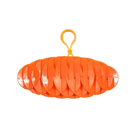 Jucarie Worm Fidget de Decompresie, Cyrax, Anti Stres, Dimensiune Compacta 6 cm, Dimensiune Extinsa 15.5 cm, Portocaliu