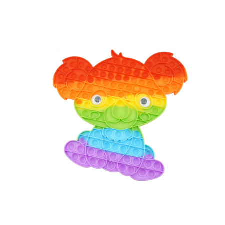 Jucarie antistres din silicon, Cyrax, Pop It Now and Flip It, Koala, Multicolor