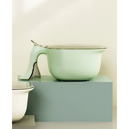 Cutie de Depozitare a Condimentelor, Cyrax, de Uz Casnic, cu Maner Stabil, cu Capac, 4 Compartimente Principale, 21 x 14 x 10 cm, Verde